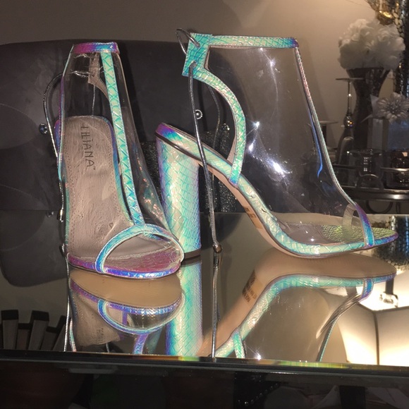 Liliana Shoes - Clear peep toe back tie heels